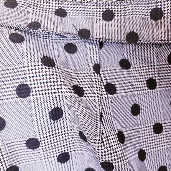 14 Nicole Miller NY glen-plaid polkadot pants - Picture 6 of 8